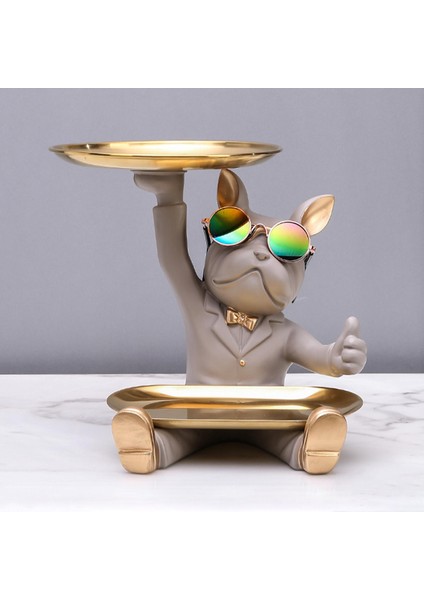 Koridor Grisi Için Tepsi Takı Depolama ile Fransız Heykel Köpek Heykeli (Yurt Dışından) fiyatları