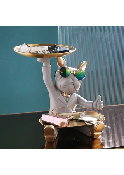 Koridor Grisi Için Tepsi Takı Depolama ile Fransız Heykel Köpek Heykeli (Yurt Dışından) modelleri