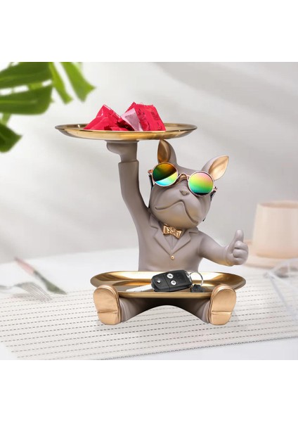 Koridor Grisi Için Tepsi Takı Depolama ile Fransız Heykel Köpek Heykeli (Yurt Dışından) indirimleri