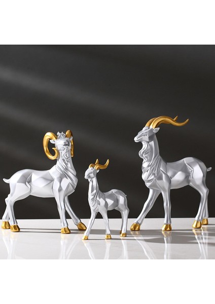 3 Adet Koyun Heykeli Heykelcik Reçine Heykelleri Düzenleme Gümüşü (Yurt Dışından) modelleri