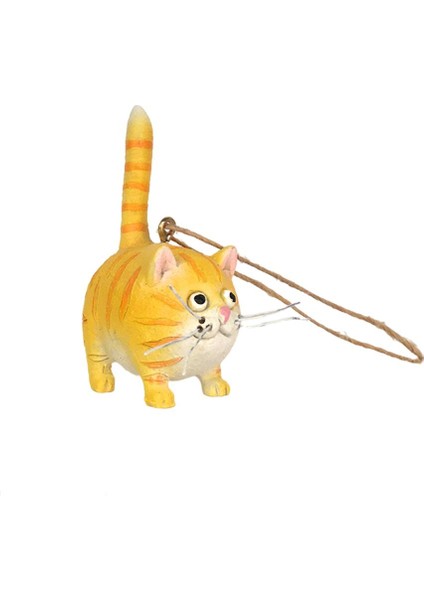 Sevimli Reçine Kedi Figüre Kolye Araba Dikiz Ayna Oturma Odası Kreş Ev Altın (Yurt Dışından)