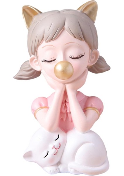 Dekoratif Heykelcik Sanat Kitaplığı Sundurma Pembe (Yurt Dışından)