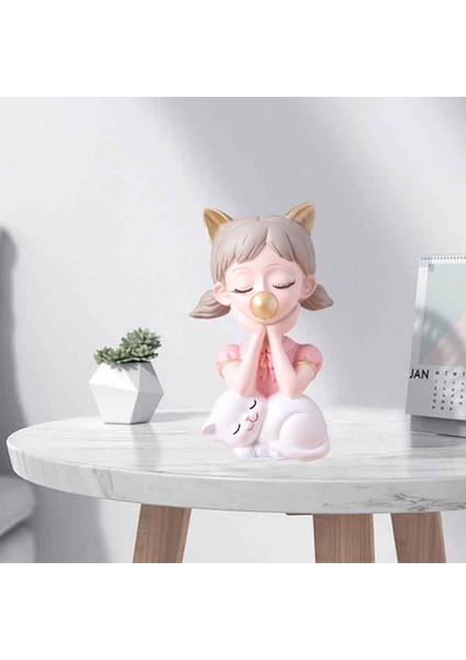 Dekoratif Heykelcik Sanat Kitaplığı Sundurma Pembe (Yurt Dışından) indirimleri