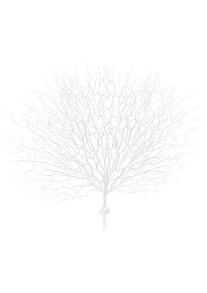 Canlı Tavus Kuşu Mercan Dalları Parti Düğün Plastik Sahte Çiçekler Bahçe Dekor Beyaz (Yurt Dışından)