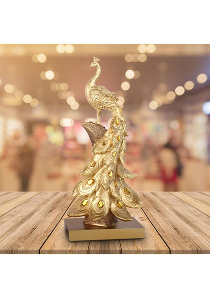 Tavuskuşu Heykeli En Iyi Hediye Figüre Süsü Için Kabine Masaüstü Sanat Dekoru Altın L (Yurt Dışından) fiyatları