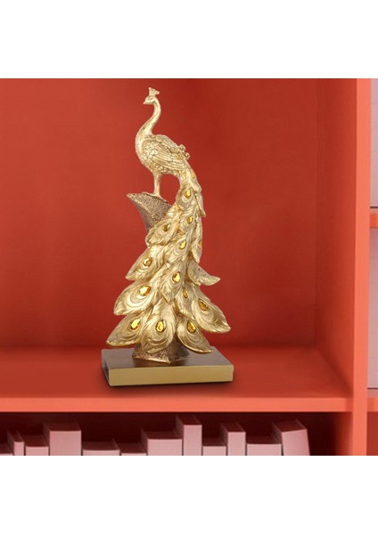 Tavuskuşu Heykeli En Iyi Hediye Figüre Süsü Için Kabine Masaüstü Sanat Dekoru Altın L (Yurt Dışından) modelleri