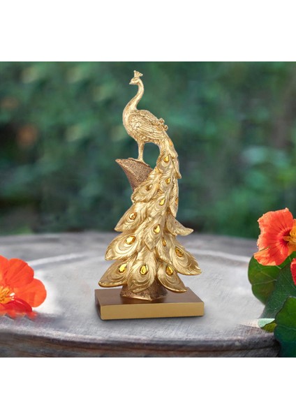 Tavuskuşu Heykeli En Iyi Hediye Figüre Süsü Için Kabine Masaüstü Sanat Dekoru Altın L (Yurt Dışından) fırsatları