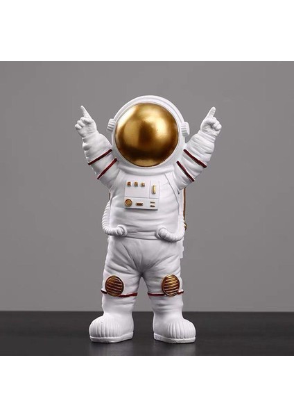Astronot Şekil Heykeli Heykelcik Heykel Ev Ofis Masası Dekor Çocuk Hediyeler Altın 15X10X25 cm (Yurt Dışından) fiyatları