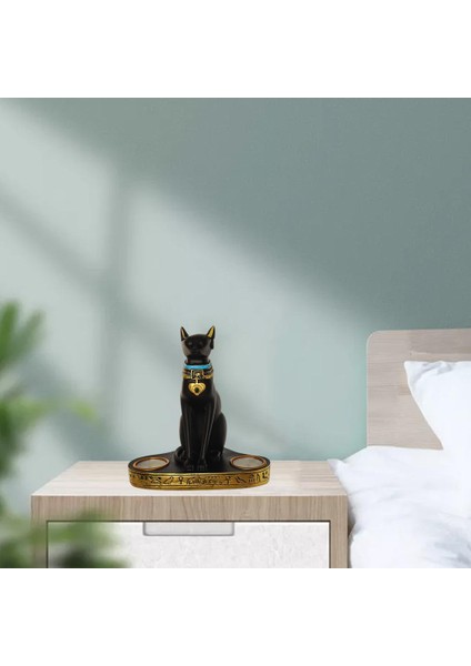 Reçine Mısır Mısır Bastet Kedi Tanrıça Heykeli Eski Mısır Kitty Heykel (Yurt Dışından) fırsatları