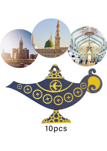 10 Adet Eid Mübarek Ahşap Süs Asma Sanat El Sanatları Festivali G (Yurt Dışından) fırsatları