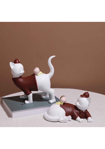 Kedi Heykelcik Kırmızı Eğilimli Kedi (Yurt Dışından) indirimleri