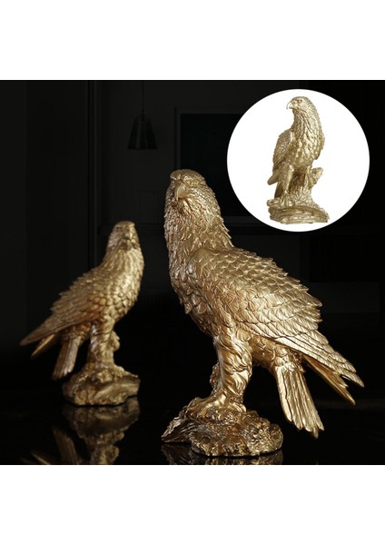 Modern Kartal Heykel Figürin Altın Sanat Masası Heykel Süs Ofisi Dekor 6.69X4.72X10.24INCH (Yurt Dışından)