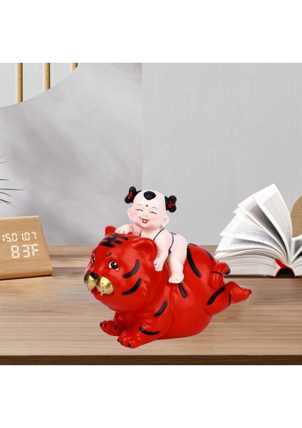 Karikatür Kaplanlar Para Bankası Dekorasyon Koleksiyonu Hayvan Heykelcik Reçine Çocuk Kız Kırmızı (Yurt Dışından) fiyatları