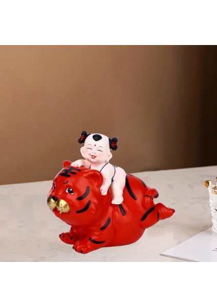Karikatür Kaplanlar Para Bankası Dekorasyon Koleksiyonu Hayvan Heykelcik Reçine Çocuk Kız Kırmızı (Yurt Dışından) fırsatları