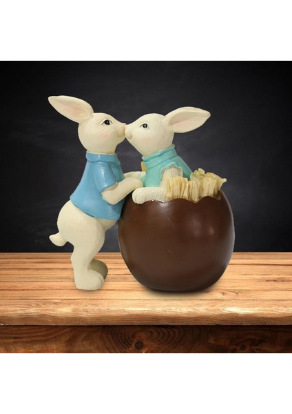 Tavşan Heykeli Paskalya Tavşanı Minyatür Figünler Doğün Partisi Çocuk Çift Tavşan (Yurt Dışından) modelleri