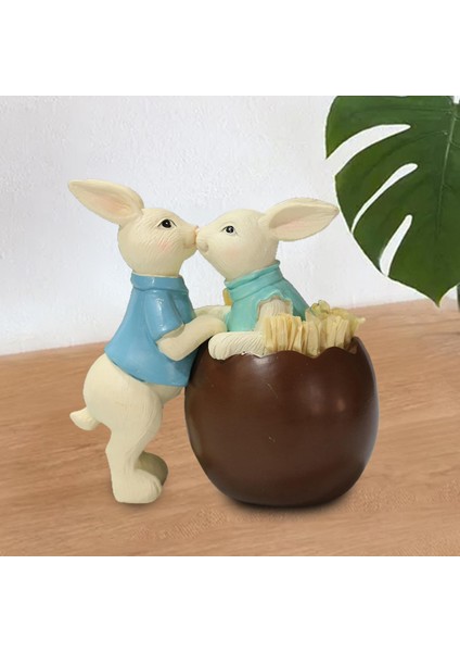 Tavşan Heykeli Paskalya Tavşanı Minyatür Figünler Doğün Partisi Çocuk Çift Tavşan (Yurt Dışından) fırsatları