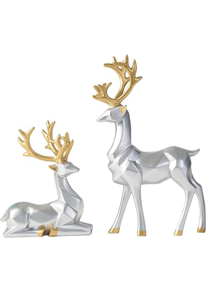 2 Adet Reçine Geyik Heykelcik Dekorasyon Heykeli (Yurt Dışından) fiyatları