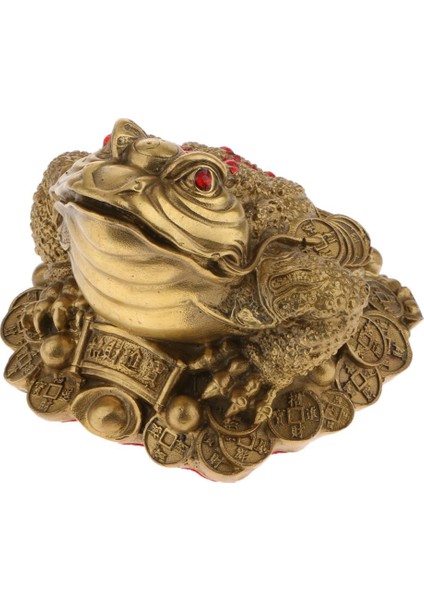 Feng Shui 3 Bacaklı Şanslı Servet Çin Antika Servet Kurbağa Figürin (Yurt Dışından)