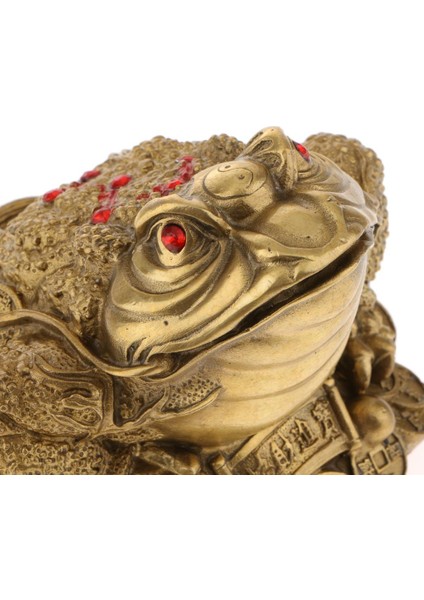 Feng Shui 3 Bacaklı Şanslı Servet Çin Antika Servet Kurbağa Figürin (Yurt Dışından) fırsatları