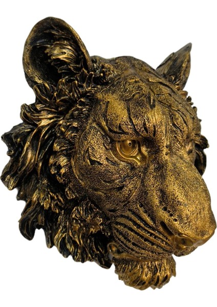 Gerçekçi 3D Hayvan Head Statue Büst Heykel Çubuğu Dekor Süsü 20.5X11X22CM (Yurt Dışından)