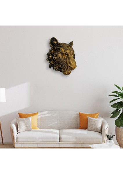 Gerçekçi 3D Hayvan Head Statue Büst Heykel Çubuğu Dekor Süsü 20.5X11X22CM (Yurt Dışından) indirimleri