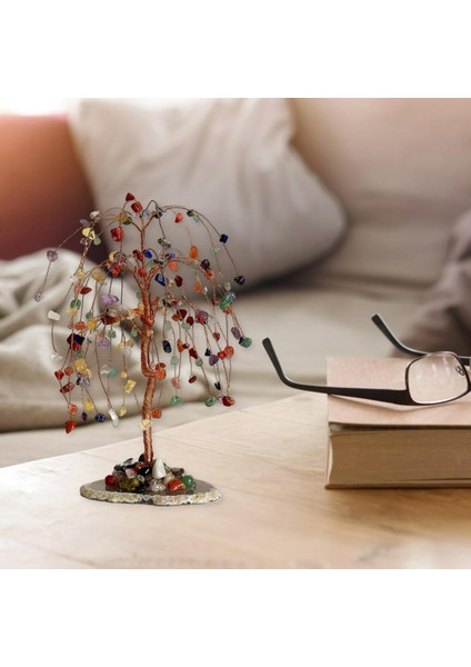 Doğal Kristal Para Ağacı Bonsai Taş Taşı Feng Shui Zenginlik Heykelcik (Yurt Dışından) modelleri