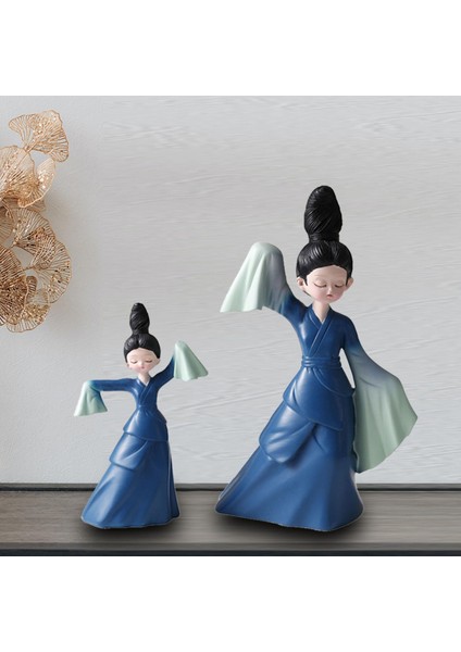 Reçine Lady Dancer Heykel Şarkısı Kostümü Ev Ofis Hediyesi Için Bayan Sanat 1x Büyük 1x Küçük (Yurt Dışından) fiyatları