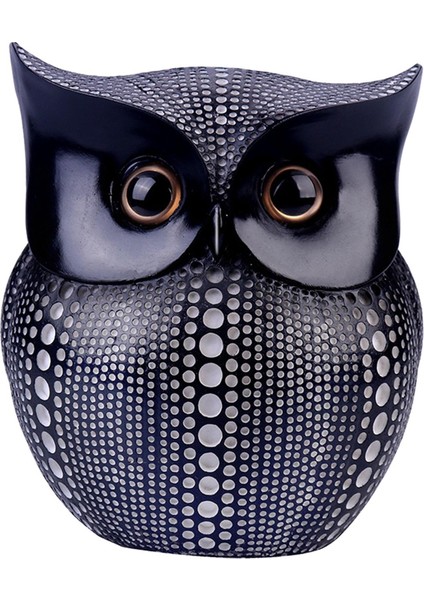 Yaratıcı Piggy Bank Baykuş Şeklinde Para Tasarruf Kutusu Figürü El Sanatları Hediyeleri Siyah (Yurt Dışından) modelleri