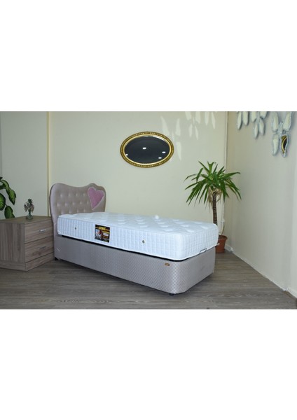 Baza Standart Kumaş Model Silin Kapitone Başlık Metal Fırın Boya Ort Yatak 90*190CM El Yapım fiyatları
