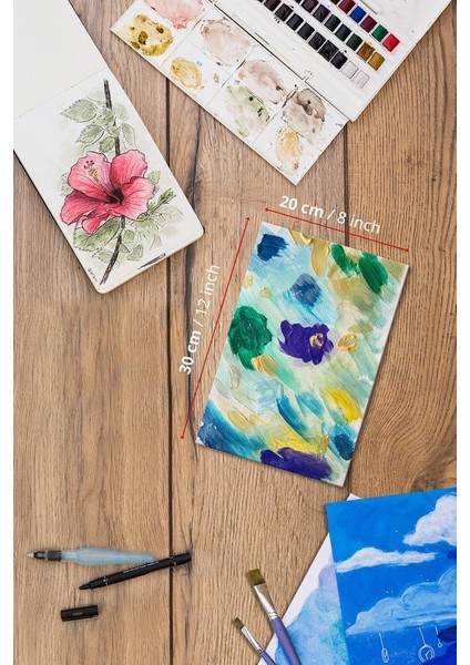 20X30 cm Pres Kompozit Tuval 3'lü Set
