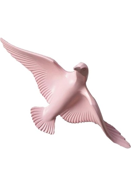 Reçine 3D El Yapımı Uçan Mühim Kuş El Sanatları Duvar Sanatı Asılı Dekor Pembe D (Yurt Dışından)