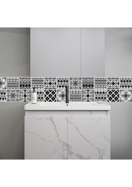 10 Adet Fayans Çıkartmaları Duvar Etiketleri Mutfak Banyo Duvar Sanat Dekor, 6 Inç B (Yurt Dışından)