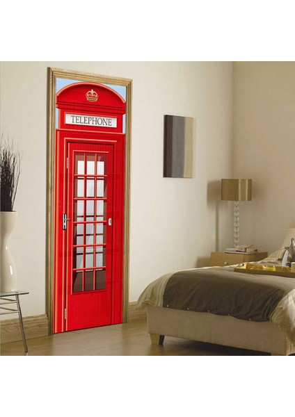 3D Kendinden Yapışkan Pvc Kapı Duvar Sticker Dıy Ev Dekor Poster Telefon Kabini (Yurt Dışından) indirimleri