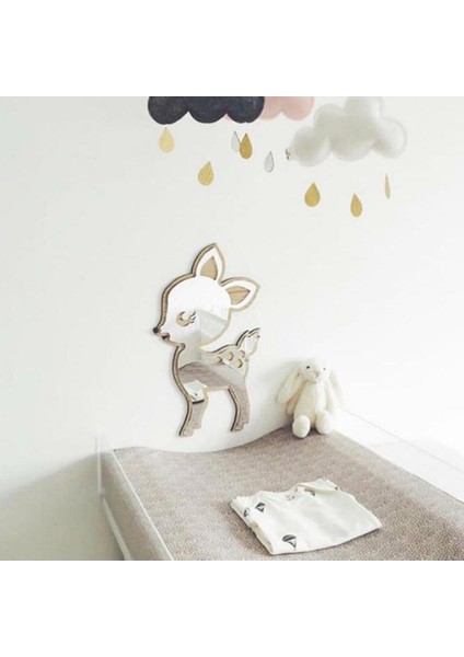 Çocuk Akrilik Duvar Ayna ile Halat Asılı Bebek Odası Dekoratif Banyo Bir Stil (Yurt Dışından) fırsatları