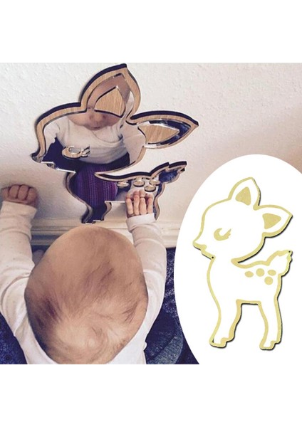 Çocuk Akrilik Duvar Ayna ile Halat Asılı Bebek Odası Dekoratif Banyo Bir Stil (Yurt Dışından) indirimleri