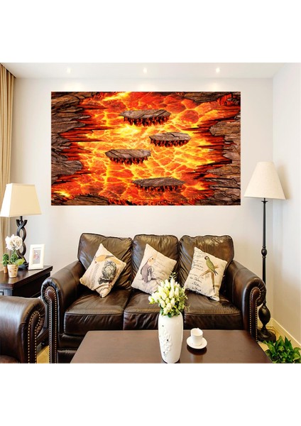 Duvar Boyama Duvar Çıkartmaları 60X120CM Yanardağı (Yurt Dışından)