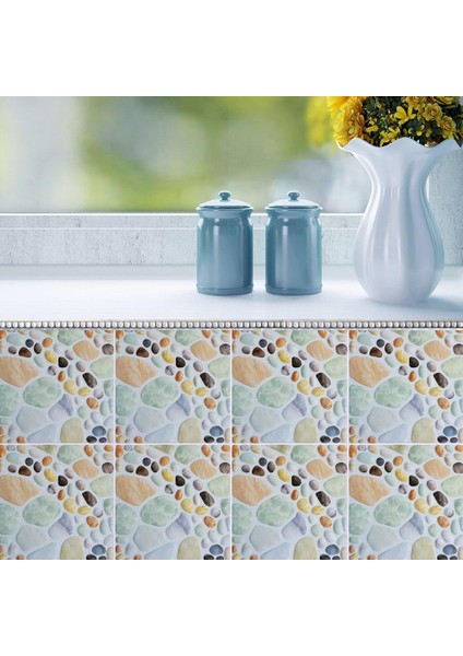 4pcs/set Kendi Kendine Yapışkan Msaic Duvar Kağıdı Vinil Fayanslar 45 x 45CM O (Yurt Dışından)