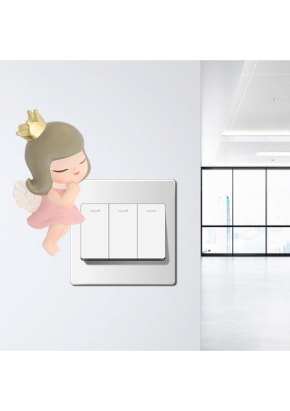 Anahtarı Sticker Kapak Reçine Çocuklar Ev Oturma Odası Soket Lightswitch Dekor Taç (Yurt Dışından) fırsatları