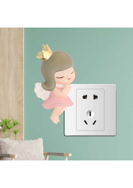 Anahtarı Sticker Kapak Reçine Çocuklar Ev Oturma Odası Soket Lightswitch Dekor Taç (Yurt Dışından) indirimleri