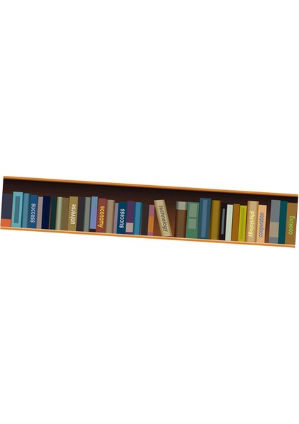 3D Efekt Merdiven Çıkartmaları Kendinden Yapısal Çıkarılabilir Duvar Kağıdı Ev Dekoru Bookcase_b (Yurt Dışından)