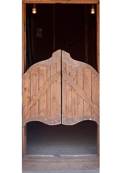 2 Adet Pvc Su Geçirmez 3D Dıy Kapı Çıkartmaları Ev Oturma Odası Sıcak Satış B (Yurt Dışından)