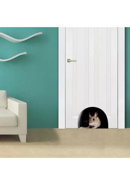 5x Fare Deliği Duvar Sanatı Sanatçısı Vinil Çıkartma Evi Süpürgelik Oard Komik B (Yurt Dışından) indirimleri