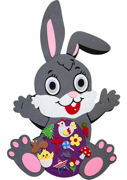 Karikatür Dıy Keçe Kolye Paskalya Bunny Çocuk Ev Dekorasyonu Noel Hediye Çocuklar (Yurt Dışından) modelleri