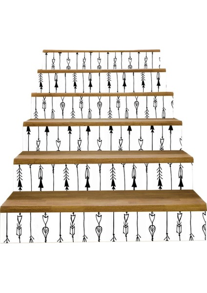 6pcs/set Karo Merdiven Dekor Çıkartmaları Kendi Yapışkan Vinil Merdiven Çıkartmaları L (Yurt Dışından) fırsatları