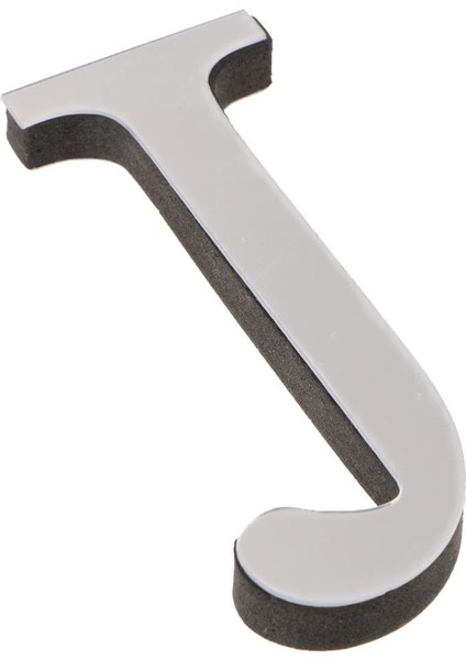 Yaratıcı 3D Dıy Akrilik Ayna Ingilizce Alfabe Duvar Çıkartmaları Ev J (Yurt Dışından)