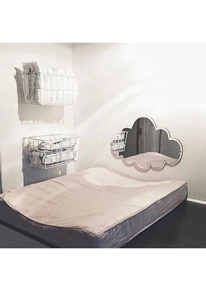 Çocuk Akrilik Duvar Ayna ile Halat Asılı Bebek Odası Dekoratif Banyo D Stil (Yurt Dışından)