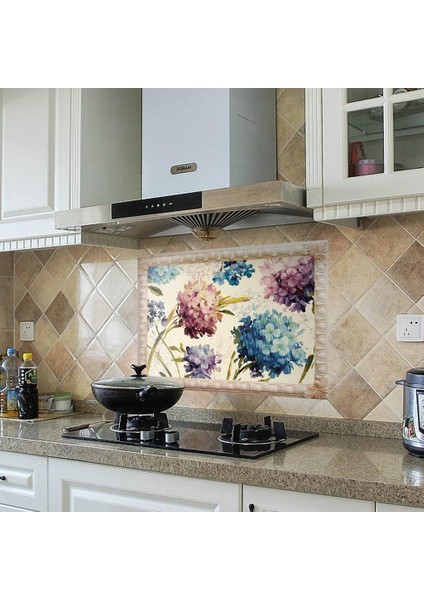 Çiçek Deseni Pvc Kendinden Yapışkan Su Geçirmez Anti-Yağ Anti-Duvar Kağıt Mutfak Duvar Çıkartma Kiremit Çıkartma Duvar Resmi-, 40X80CM #4 (Yurt Dışından)