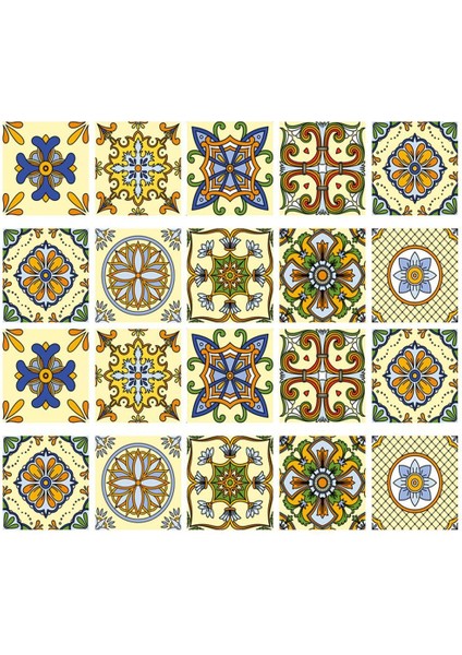 Banyo Karo Çıkartmaları | Mosaic Fayans- Mutfak Fayansları Için Duvar Çıkartmaları, 20PCS #2 (Yurt Dışından)