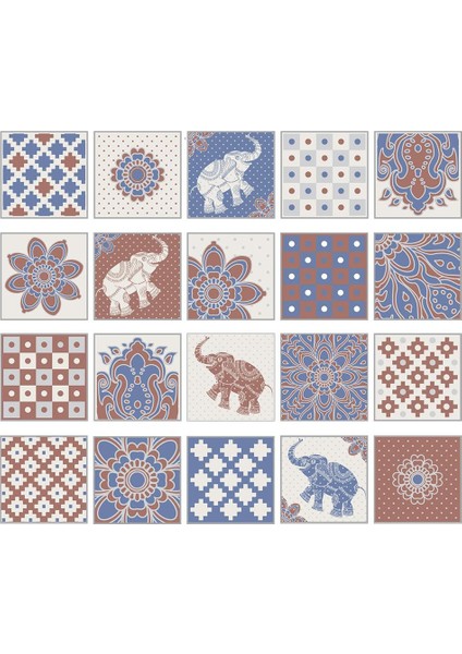 20PCS Su Geçirmez Mozaik Karo Çıkartmaları Duvar Çıkartmaları Diy Ev Duvar Dekorasyonu MB (Yurt Dışından)