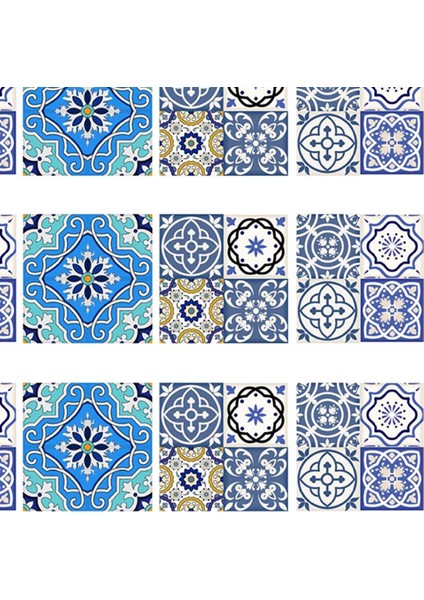 20 Adet Mozaik Duvar Fayans Çıkartmaları Mutfak Banyo Karo Çıkartmaları Su Geçirmez Bir 10X10CM (Yurt Dışından)